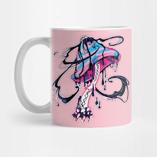 Corrupted Cotton Candy Mushroom Mug